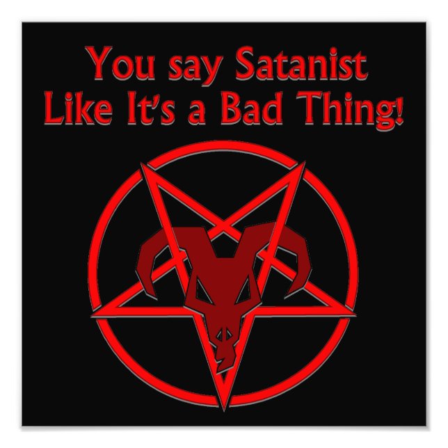Satanist Bad Thing Dark Humor Goat Pentacle Fotodruck (Vorne)