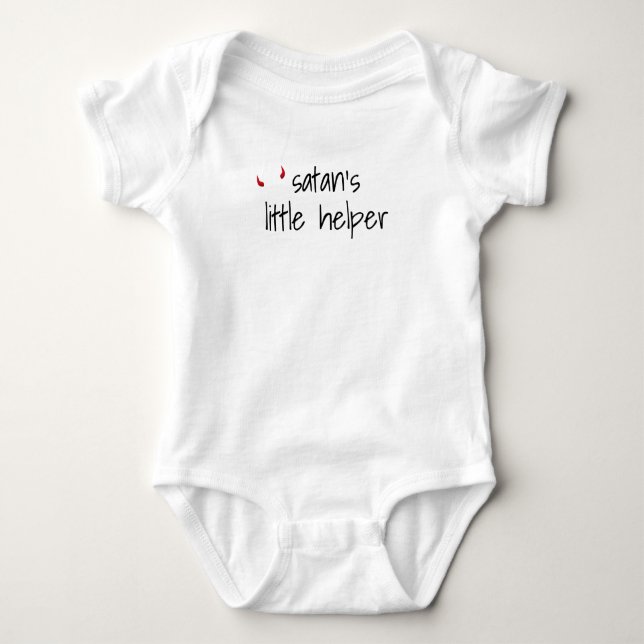 Satans kleiner Helfer Jersey Baby Strampler (Vorderseite)