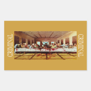 SATANS LETZTE SUPPER-STICKER RECHTECKIGER AUFKLEBER