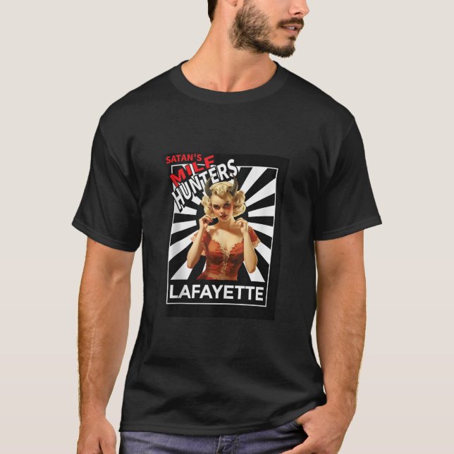 Satan's MILF Jäger von LAFAYETTE Retro She Devil T-Shirt (Vorderseite)
