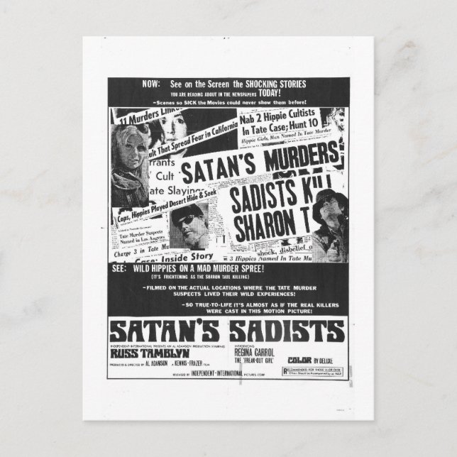 SATAN'S SADISTS POSTCARD POSTKARTE (Vorderseite)