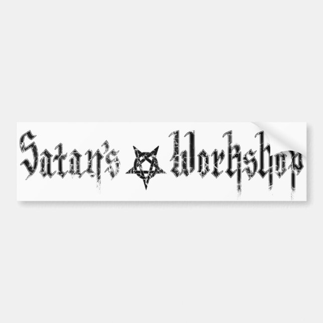 Satans Werkstatt Autoaufkleber (Vorne)