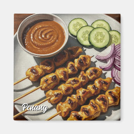 Satay in Penang Magnet