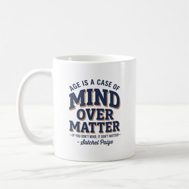 Satchel Paige 'Geist über Materie' Kaffeetasse (Links)