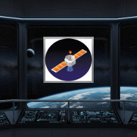 Satellit im Weltraum