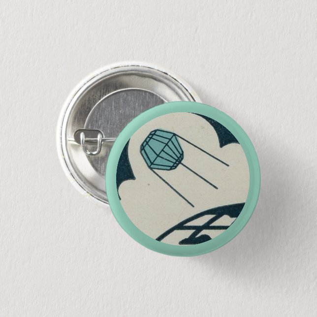 Satellit kreist um die Erde-Taste Button (Vorne & Hinten)