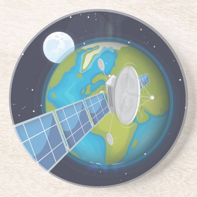 Satellit Sandstein Untersetzer (Vorne)
