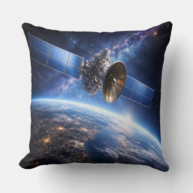 Satellit über dem Planeten Kissen (Vorderseite)