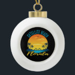 Satellite Beach Florida Palm Tree Beach Keramik Kugel-Ornament<br><div class="desc">Satellite Beach Florida Palm Trees Keramik Ball Weihnachtsgeschmack</div>