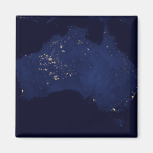 Satellite die Nachtlicht von Australien. Magnet