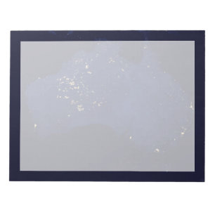 Satellite die Nachtlicht von Australien. Notizblock