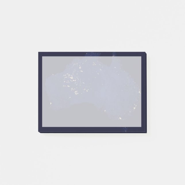 Satellite die Nachtlicht von Australien. Post-it Klebezettel (Vorderseite)