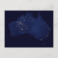 Satellite die Nachtlicht von Australien.