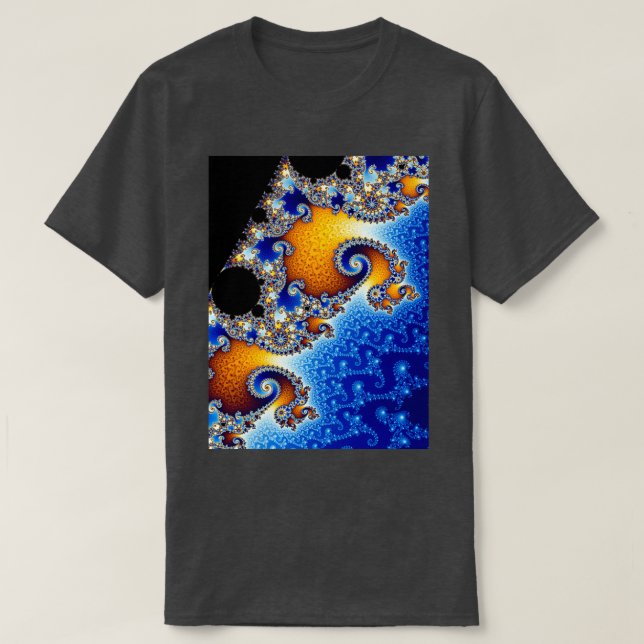 Satellite Double Spiral Mandelbrot Set  T-Shirt (Design vorne)