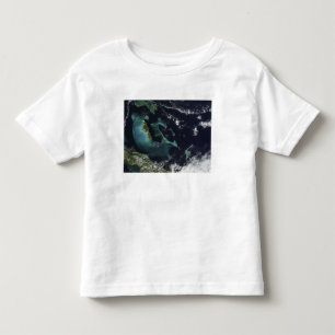 Satellitenansicht der Bahama Inseln Kleinkind T-shirt