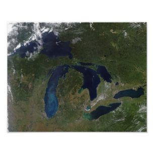 Satellitenansicht der Great Lakes Fotodruck