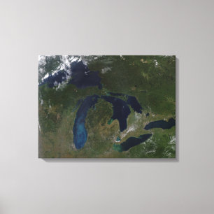 Satellitenansicht der Great Lakes Leinwanddruck