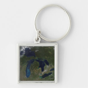 Satellitenansicht der Great Lakes Schlüsselanhänger