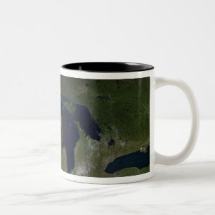 Satellitenansicht der Great Lakes Zweifarbige Tasse