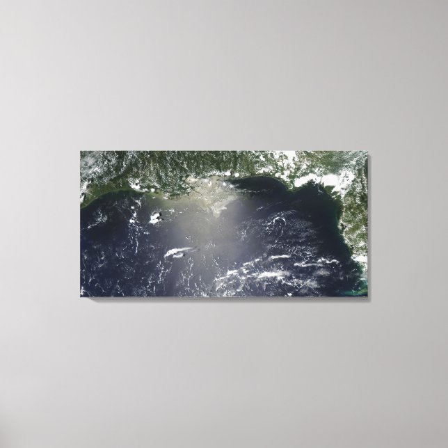 Satellitenansicht der Ölpest Leinwanddruck (Vorderseite)