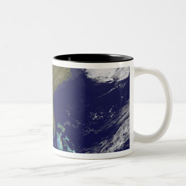 Satellitenansicht der Ostküste der Vereinigten Sta Zweifarbige Tasse (Rechts)