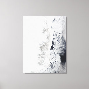 Satellitenansicht der Ostküste Grönlands Leinwanddruck