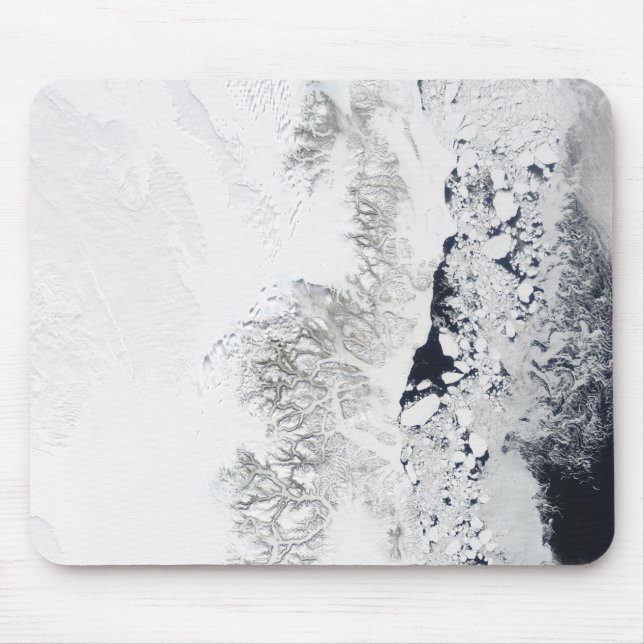 Satellitenansicht der Ostküste Grönlands Mousepad (Vorne)