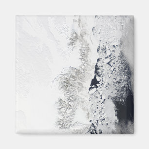 Satellitenansicht der Ostküste von Greenlan Magnet