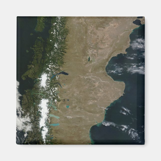 Satellitenansicht der Region Patagonien Magnet (Vorne)