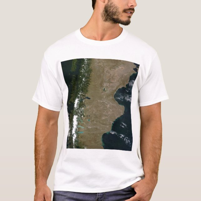Satellitenansicht der Region Patagonien T-Shirt (Vorderseite)