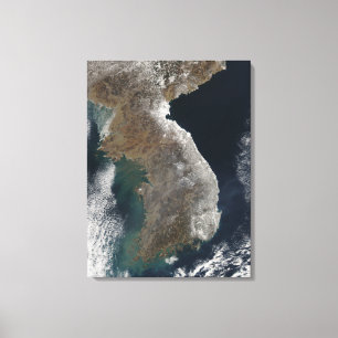 Satellitenansicht der Schneefälle Leinwanddruck