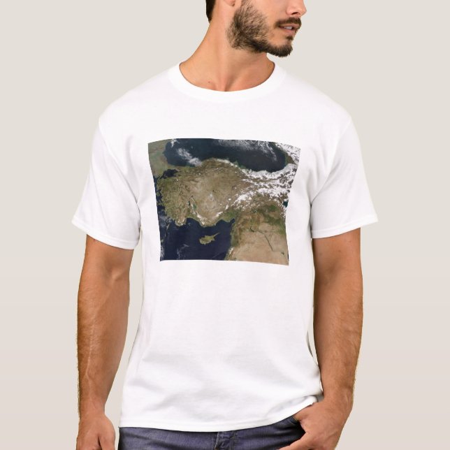 Satellitenansicht der Türkei T-Shirt (Vorderseite)