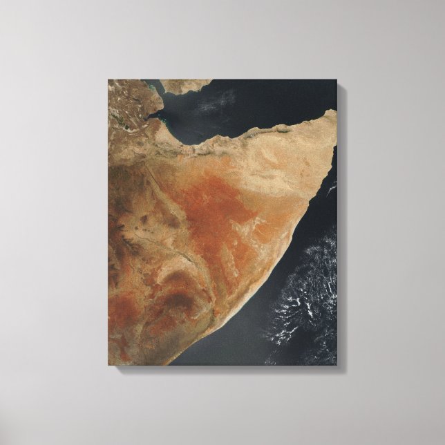 Satellitenansicht des Horns von Afrika Leinwanddruck (Vorderseite)