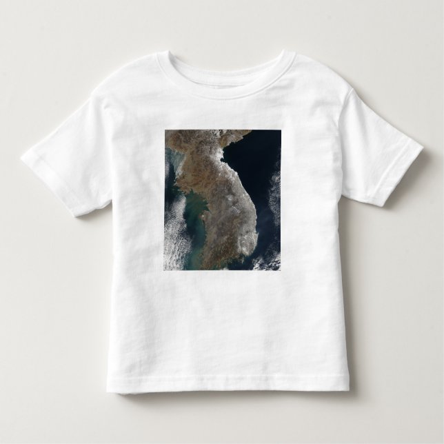 Satellitenansicht des Schneefalls Kleinkind T-shirt (Vorderseite)