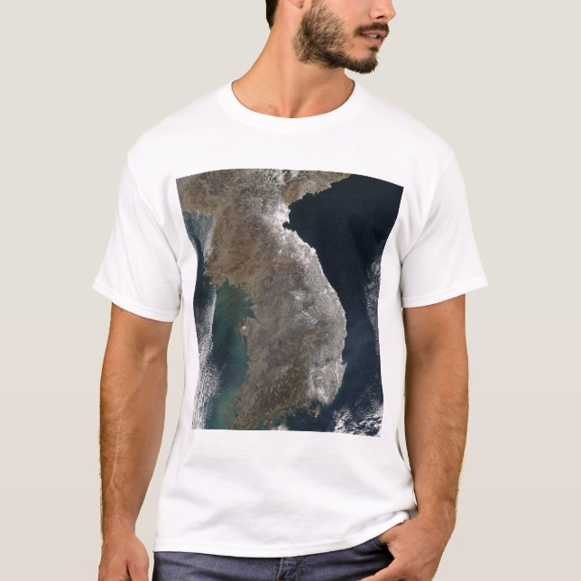 Satellitenansicht des Schneefalls T-Shirt (Vorderseite)