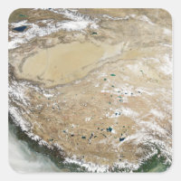 Satellitenansicht des tibetischen Plateaus
