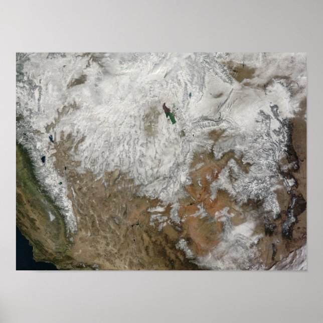 Satellitenansicht des Westerns Vereinigte Staaten Poster (Vorne)