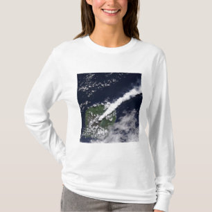 Satellitenansicht einer dicken, dampfreichen Wasse T-Shirt