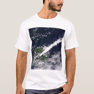 Satellitenansicht einer starken, Dampf-reichen T-Shirt