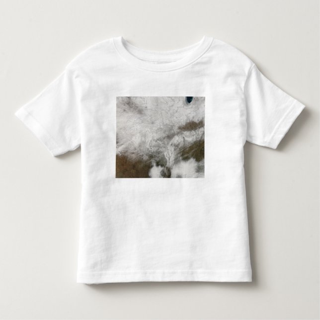 Satellitenansicht eines schweren Wintersturms Kleinkind T-shirt (Vorderseite)