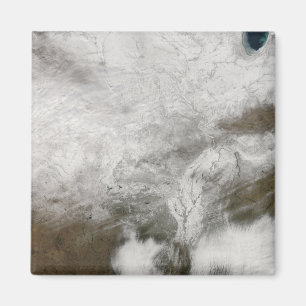 Satellitenansicht eines schweren Wintersturms Magnet