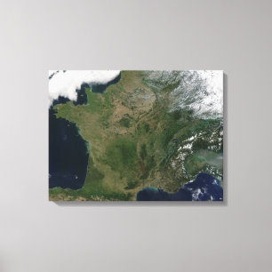 Satellitenansicht Frankreichs Leinwanddruck