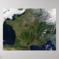 Satellitenansicht Frankreichs