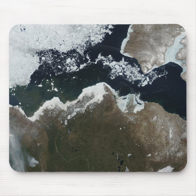 Satellitenansicht Nordwestkanadas Mousepad (Vorne)