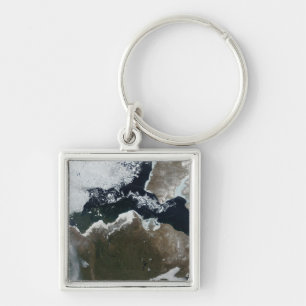 Satellitenansicht Nordwestkanadas Schlüsselanhänger