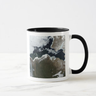 Satellitenansicht Nordwestkanadas Tasse