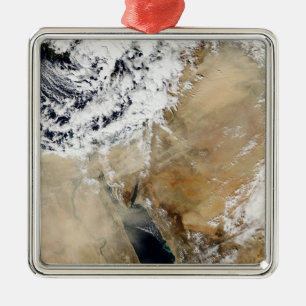 Satellitenansicht vom Ostmittelmeer Silbernes Ornament