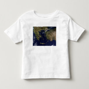 Satellitenansicht von Griechenland und von Türkei Kleinkind T-shirt
