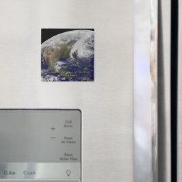 Satellitenansicht von Hurrikan Sandy Magnet