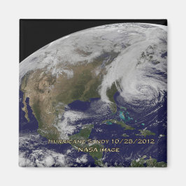 Satellitenansicht von Hurrikan Sandy Magnet